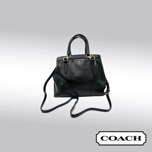 Coach Minetta Crossbody Bag – Black Crossgrain Leather
